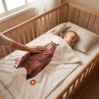 Spanische Babydecke XKKO LUX 75x100 - Bear