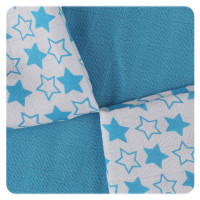 XKKO BMB Bambuswindeln 30x30 - Little Stars Cyan MIX 9er Pack