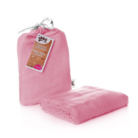 XKKO BMB Bambus Musselinwickeltuch 120x120 - Baby Pink 1 St.