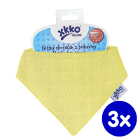Kinderschal XKKO Organic Old Times - Wax Yellow 3x1St. (GH Packung)