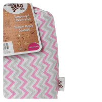 XKKO BMB Bambus Musselinwickeltuch 120x120 - Scandinavian Baby Pink Chevron 5x1 St. (GH packung)