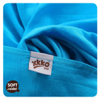 XKKO BMB Musselin Bambuswindeln 70x70 - Cyan Choco MIX 3er Pack