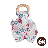 XKKO BMB Beissring mit Blätter - Flowers&Birds Girls 6x1er Pack (GH Pack)