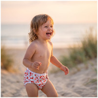 Baby-Badeslip XKKO One Size - Red Poppies
