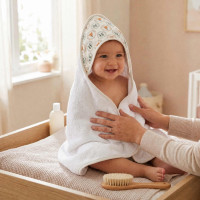 Bambusfrotteebadetuch mit Kapuze XKKO BMB 90x90 - Fox&Raccoon 1St.