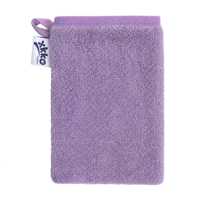 BIO baumwollefrotteewaschlappen XKKO Organic - Lavender Aura 1St.
