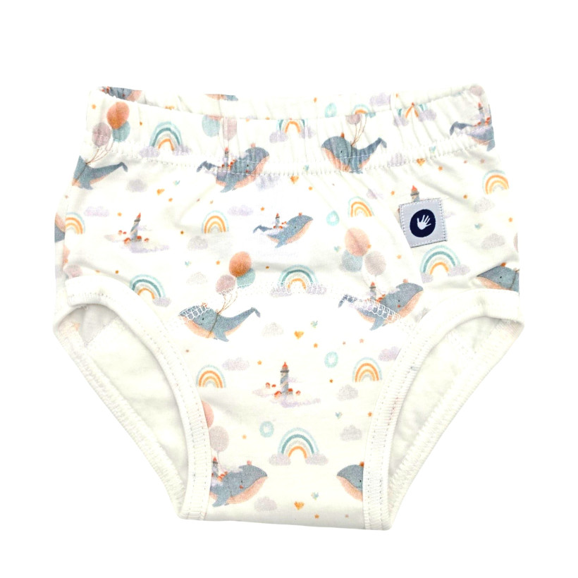 BIO Baumwolle Lernwindelhöschen XKKO Organic - Sky Whale