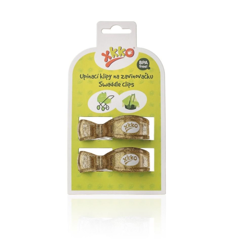 XKKO Klammer an Kinderwagen -  Metallic Gold 5x2 St. (GH Packung)