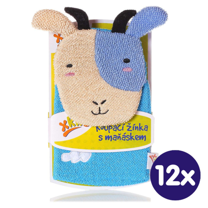 XKKO Waschlappe mit Handpuppe (BA) - Sheep 12x1St. (GH Packung)