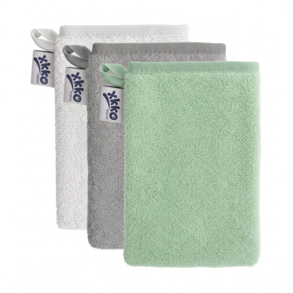 BIO baumwollefrotteewaschlappen XKKO Organic - Mint MIX