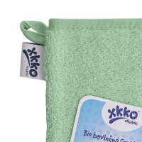 BIO baumwollefrotteewaschlappen XKKO Organic - Mint 5x1St. (GH pack.)