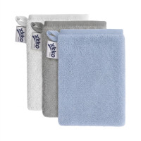 BIO baumwollefrotteewaschlappen XKKO Organic - Baby Blue MIX