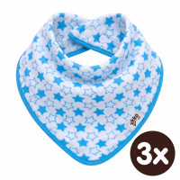 Kinderschal XKKO BMB - Little Stars Cyan 3x1 St. (GH packung)