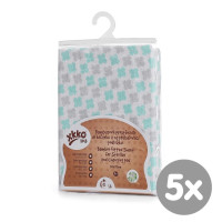 XKKO BMB 50x70 Spannbezug für Wickelauflage oder Kinderwagen - Mint Cross 5x1St. (GH packung)