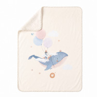 Spanische Babydecke XKKO LUX 75x100 - Sky Whale