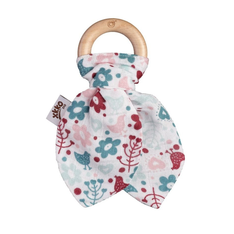 XKKO BMB Beissring mit Blätter - Flowers&Birds Girls 6x1er Pack (GH Pack)