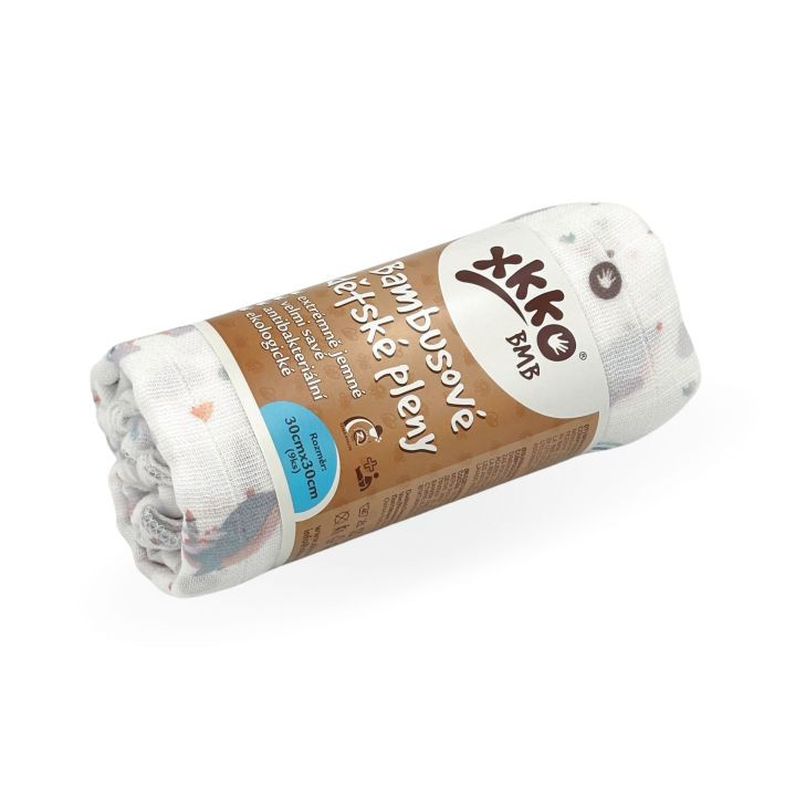XKKO BMB Bambuswindeln 30x30 Digi - Sky Whale MIX 9er Pack