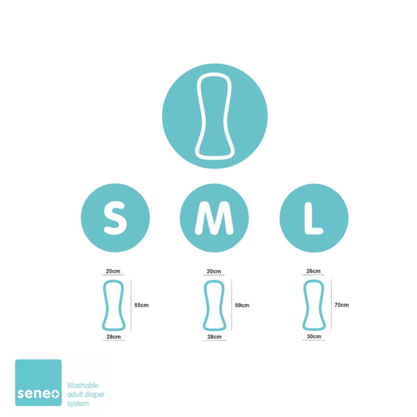 SENEO Anatomisch geformte Saugeinlagen Twill - 2St. Grösse M