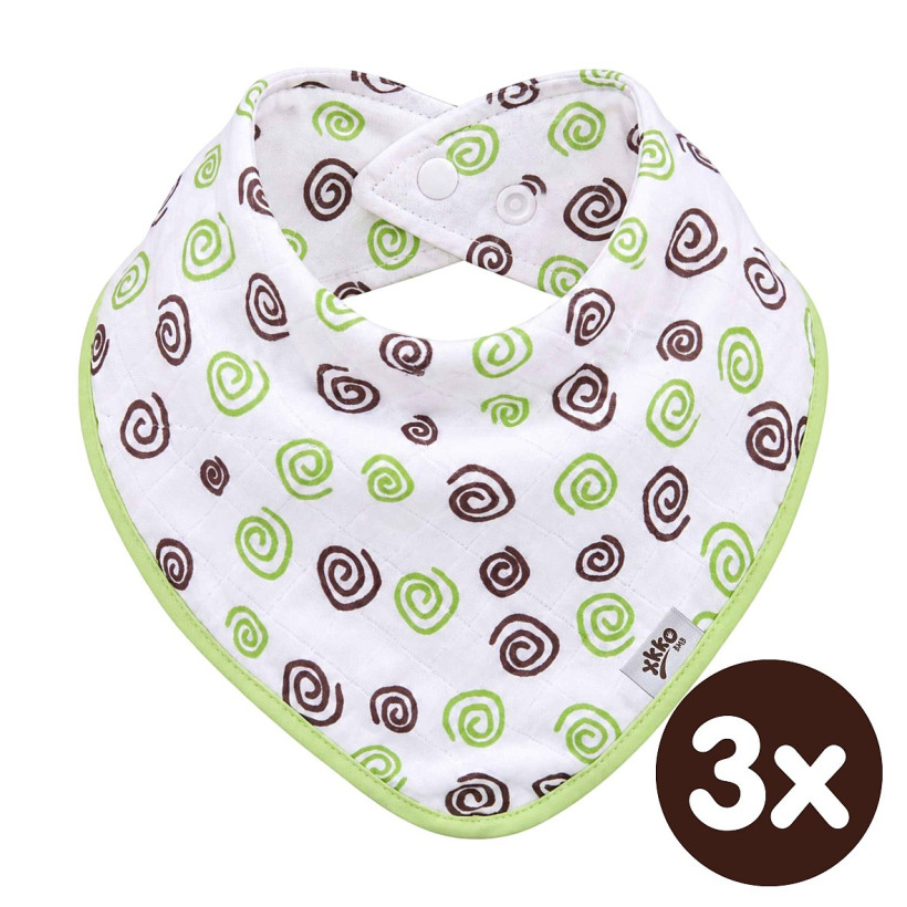 Kinderschal XKKO BMB - Lime Spirals 3x1 St. (GH packung)
