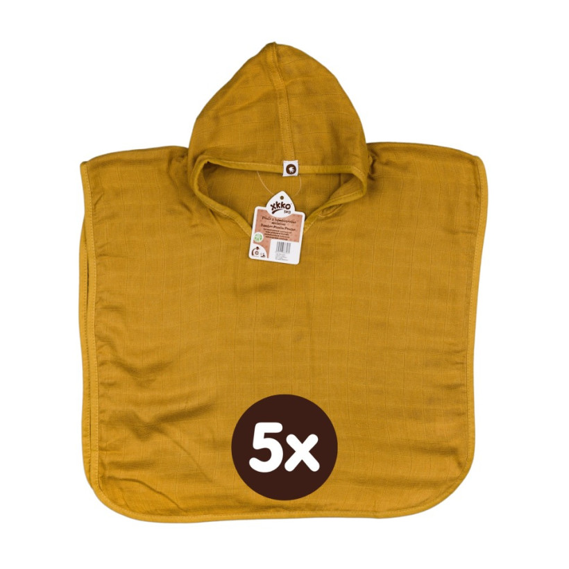 Bambus-Poncho XKKO BMB Colours - Honey Mustard Grosse 2 5x1er Pack (GH Pack)