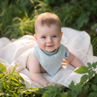 Kinderschal XKKO Organic Old Times - Sky Blue 1St.