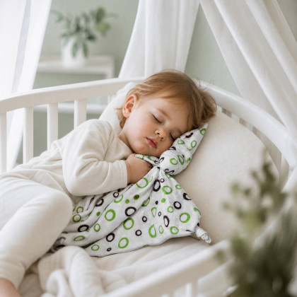 XKKO BMB Bambus-Schnuffeltuch - Lime Bubbles