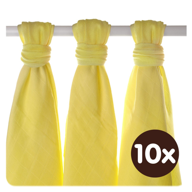 XKKO BMB Musselin Bambuswindeln 70x70 - Lemon 10x3er Pack (GH packung)