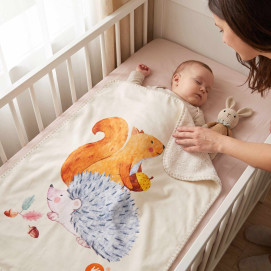Spanische Babydecke XKKO LUX 75x100 - Squirrel