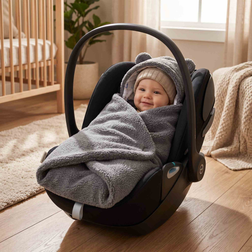 XKKO LUX Winter Fußsack für den Auto-Kindersitz - Sky Whale