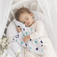 XKKO BMB Bambus-Schnuffeltuch - Ocean Blue Hearts