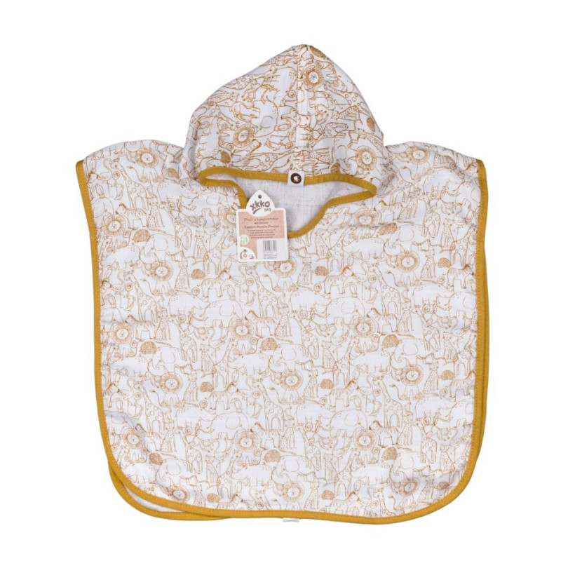 Bambus-Poncho XKKO BMB Safari - W/Honey Mustard Grosse 1