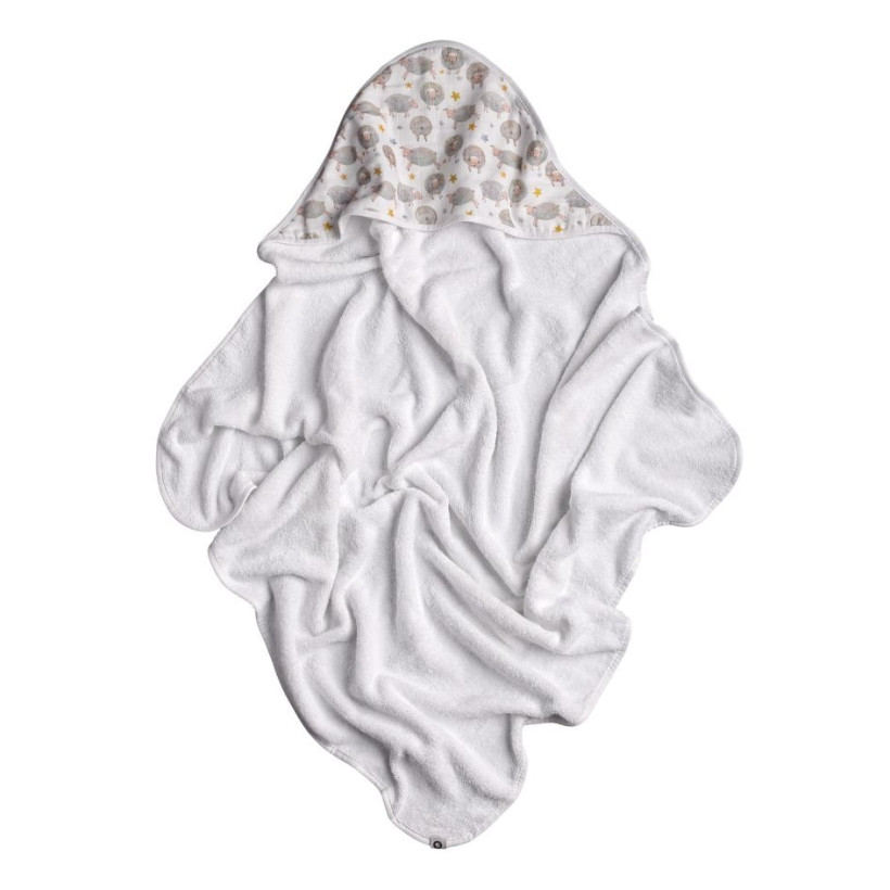 Bambusfrotteebadetuch mit Kapuze XKKO BMB 90x90 - Dreamy Sheeps 5x1St. (GH Packung)