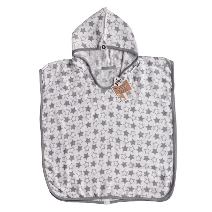 Bambus-Poncho XKKO BMB - Silver Little Stars Grosse 1