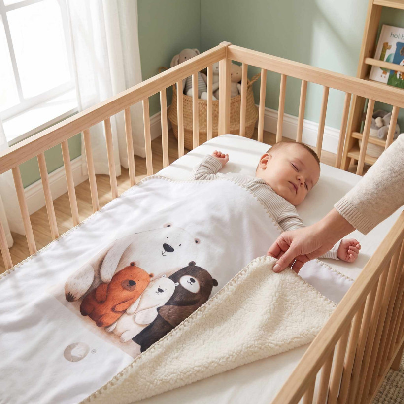 Spanische Babydecke XKKO LUX 75x100 - Bear Family