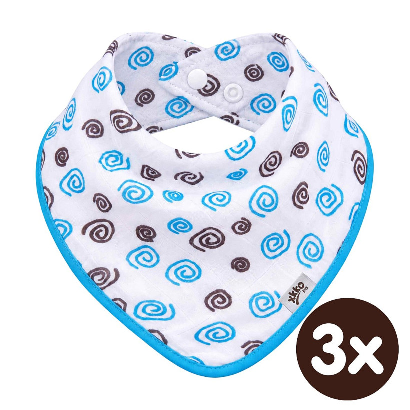 Kinderschal XKKO BMB - Cyan Spirals 3x1 St. (GH packung)