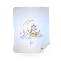 Spanische Babydecke XKKO LUX 75x100 - Moon Unicorn