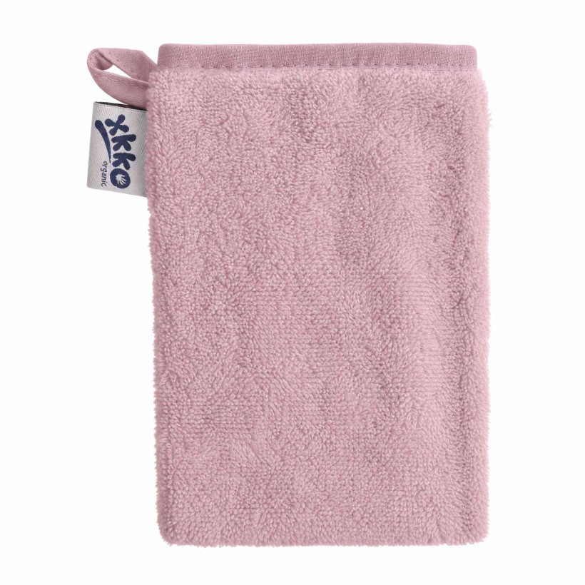 BIO baumwollefrotteewaschlappen XKKO Organic - Baby Pink 5x1St. (GH pack.)