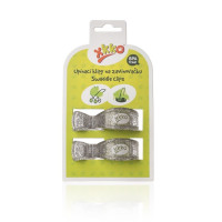 XKKO Klammer an Kinderwagen -  Metallic Silver 5x2 St. (GH Packung)