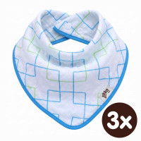 Kinderschal XKKO BMB - Cyan Squares 3x1 St. (GH packung)