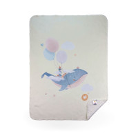 Spanische Babydecke XKKO LUX 75x100 - Sky Whale