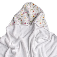 Bambusfrotteebadetuch mit Kapuze XKKO BMB 90x90 - Summer Meadow 5x1St. (GH Packung)