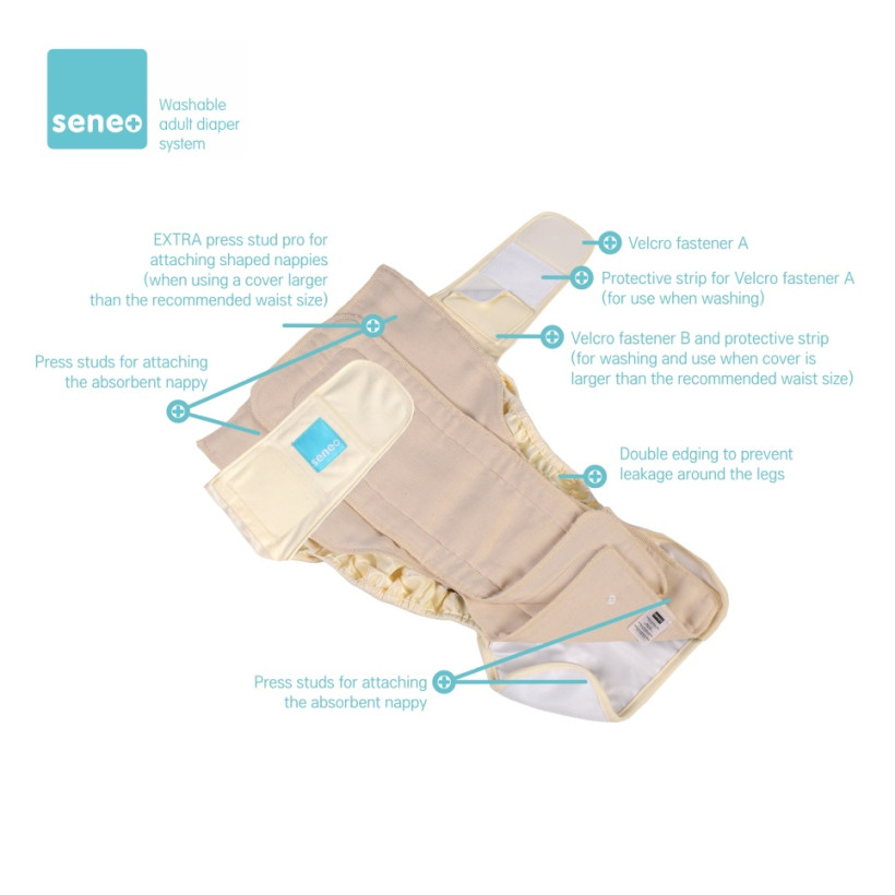 Windelüberhosen SENEO für Erwachsene - Pastel Yellow Grösse S