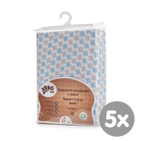 XKKO BMB 120x60 Babymatratzen Spannbezug - Baby Blue Cross 5x1 St. (GH Packung)