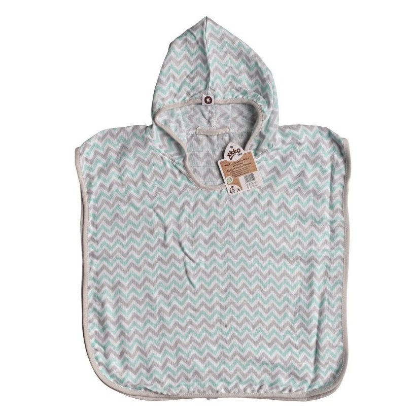 Bambus-Poncho XKKO BMB - Chevron Mint Grosse 1