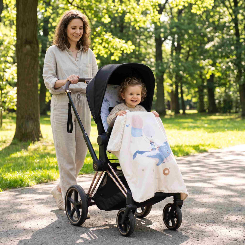 XKKO LUX Kinderwageneinlage - Sky Whale