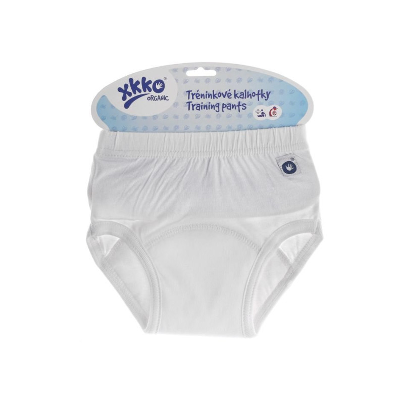 BIO Baumwolle Lernwindelhöschen XKKO Organic - White Grösse M