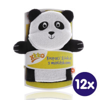 XKKO Waschlappe mit Handpuppe (BA) - Panda 12x1St. (GH Packung)