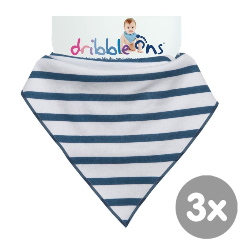 Dribble Ons Designer - Nautical Stripes 3x1St. (GH Packung)