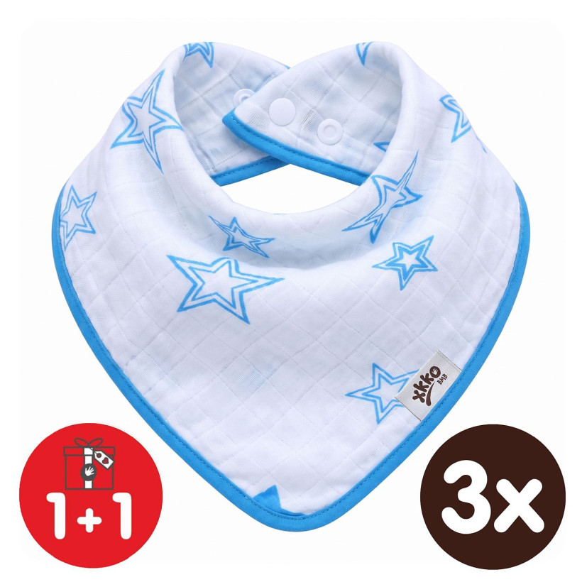 Kinderschal XKKO BMB - Cyan Stars 3x1 St. (GH packung)