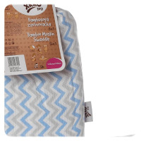 XKKO BMB Bambus Musselinwickeltuch 120x120 - Scandinavian Baby Blue Chevron 5x1 St. (GH packung)